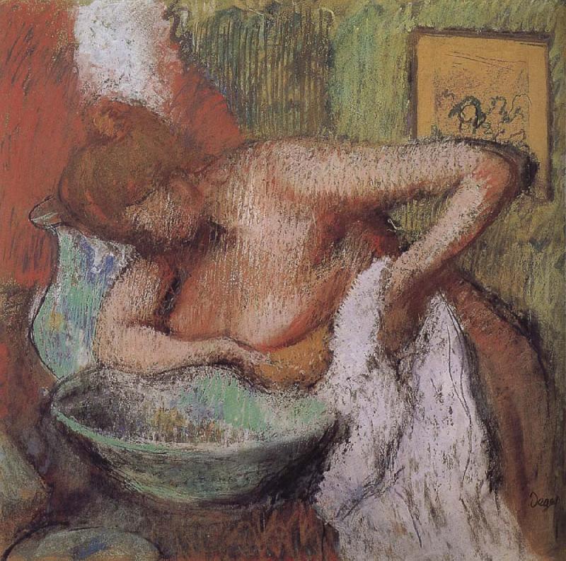 Edgar Degas Lady in the bathroom Norge oil painting art
